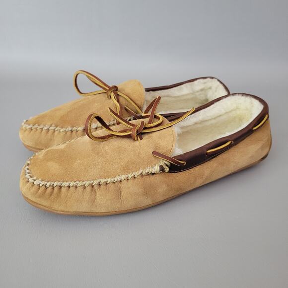 Allen Edmonds Shearling Boat Shoes Slippers Mens Size 10 - Picture 1 of 9